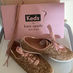 Keds by Kate spade in rose gold. Worn once for a wedding. In size 8W.